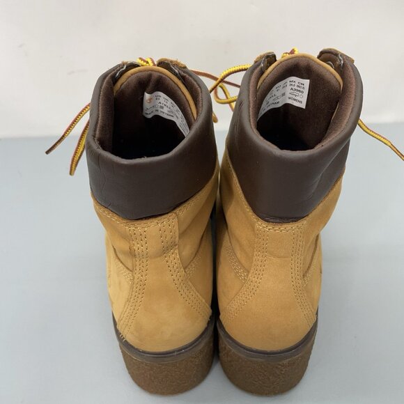 Timberland Brinda Ankle Boots Heeled Booties Nubuck Leather Wheat Tan Womens 9.5 - Picture 9 of 14